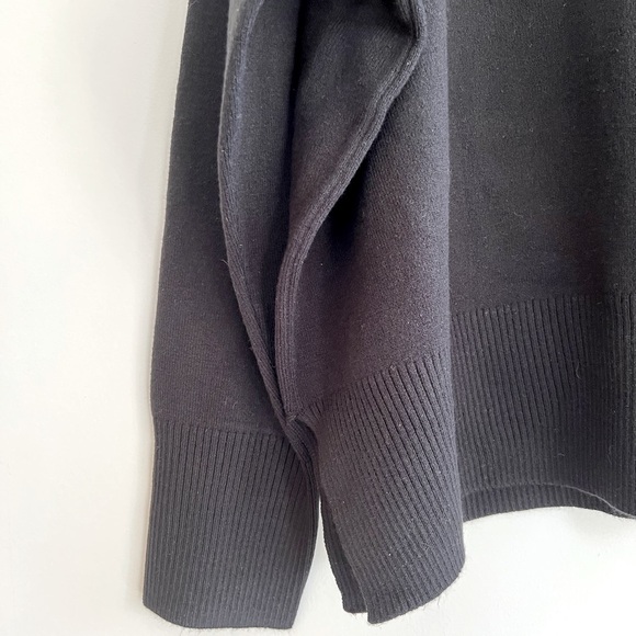 NWT French Connection Della Ribbed Sweater in Black, size XL - Picture 6 of 8